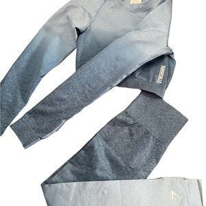 Two Piece Blue Ombré Gymshark Set